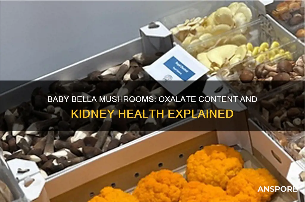 are baby bella mushrooms high in oxalates