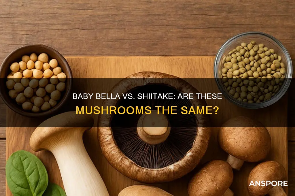 are baby mushrooms and shittake mushrooms thesame