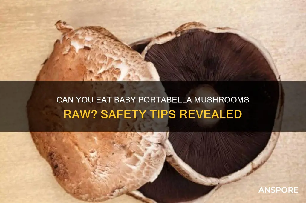 are baby portabella mushrooms safe to eat raw