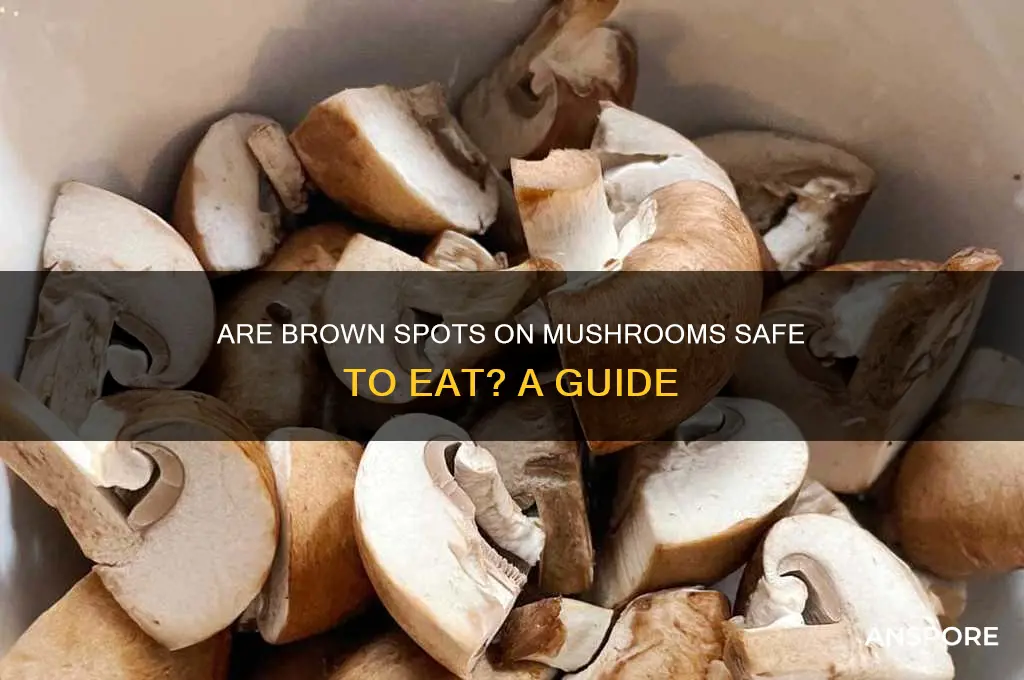 are brown spots on mushrooms ok