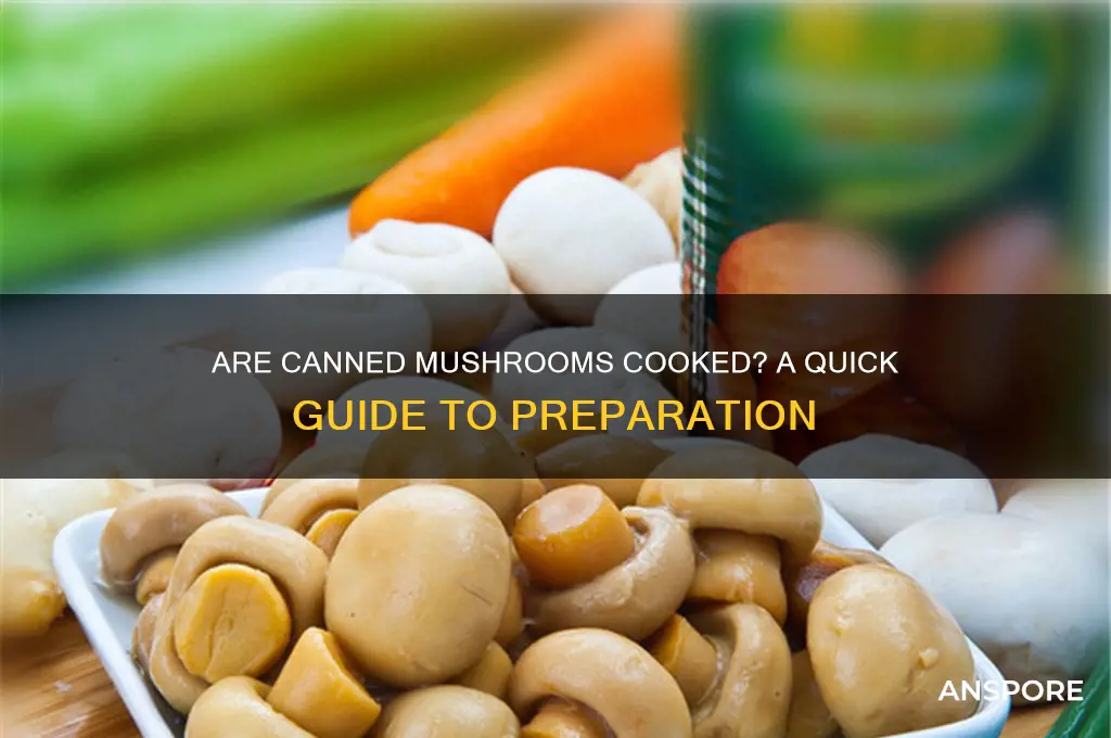 are canned mushrooms cooked
