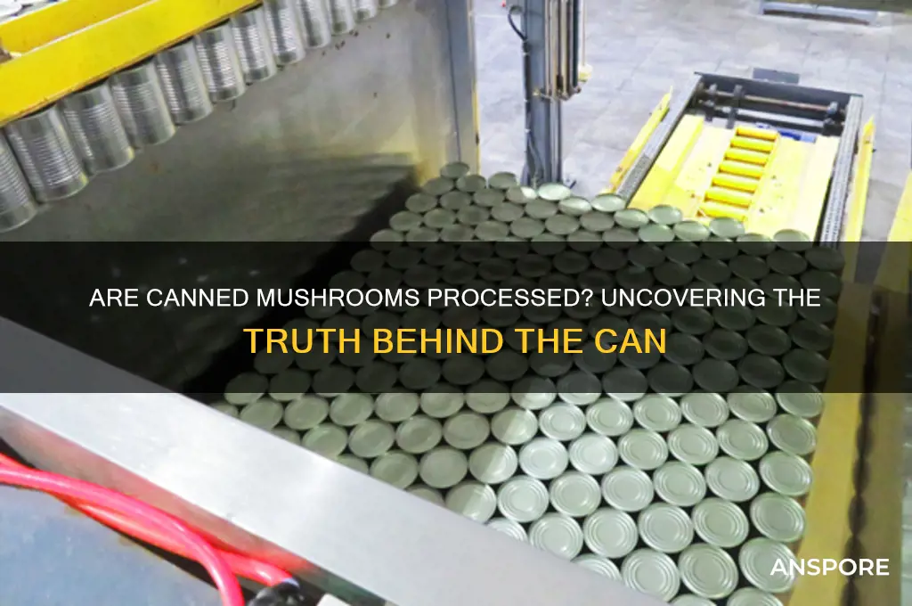 are canned mushrooms processed