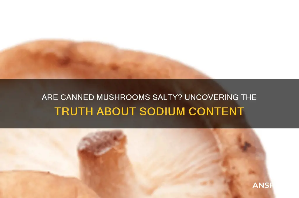 are canned mushrooms salty