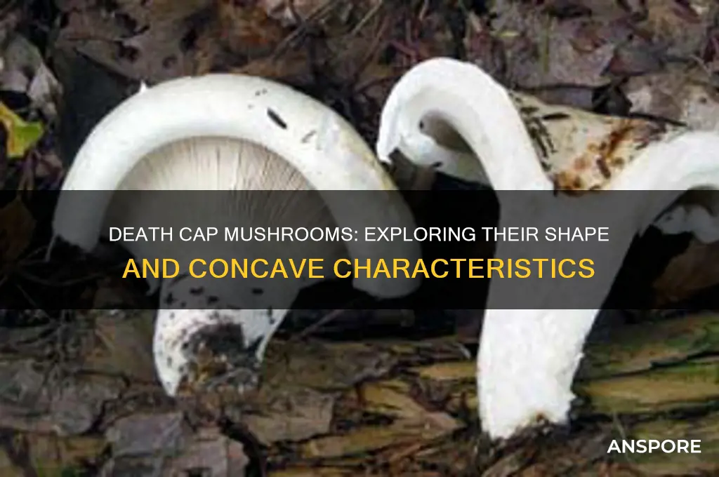 are death cap mushrooms ever concave shaped