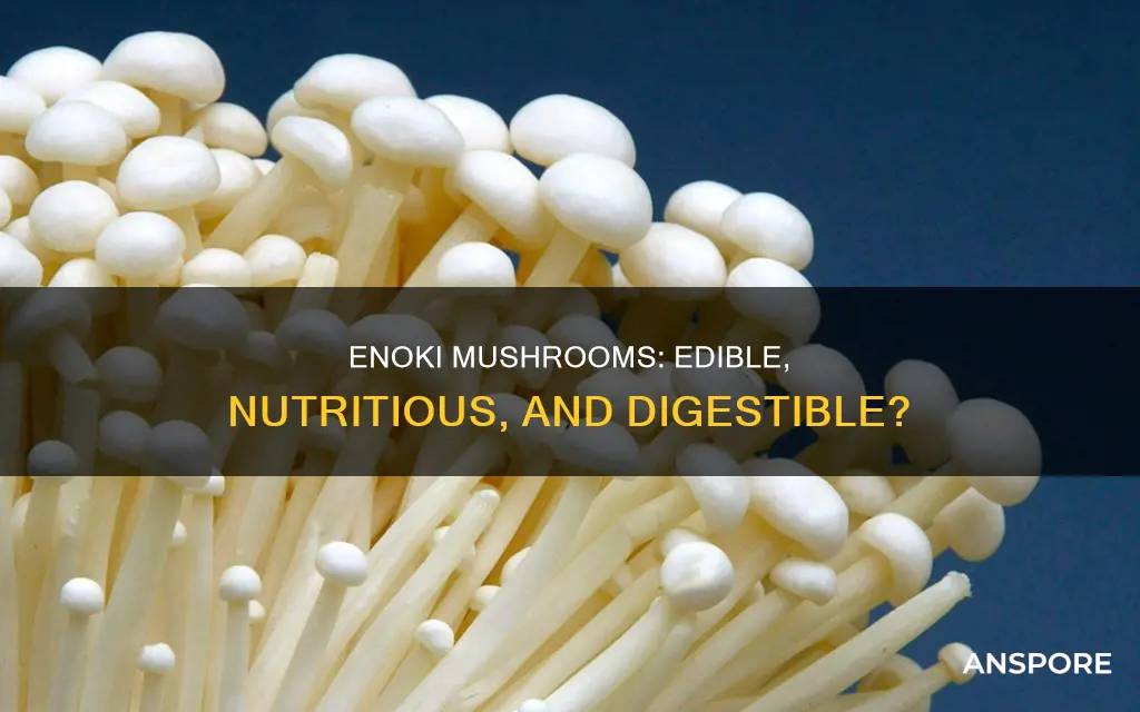 are enoki mushrooms digestible