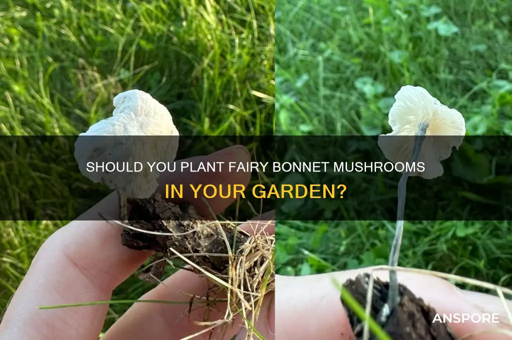 are fairy bonnet mushrooms bad to plant in garden