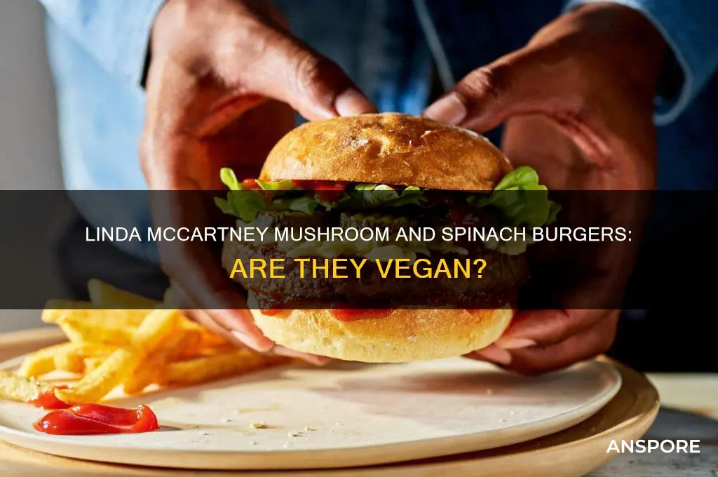 are linda mccartney mushroom and spinach burgers vegan