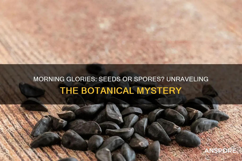 are morning glories have seeds or spores