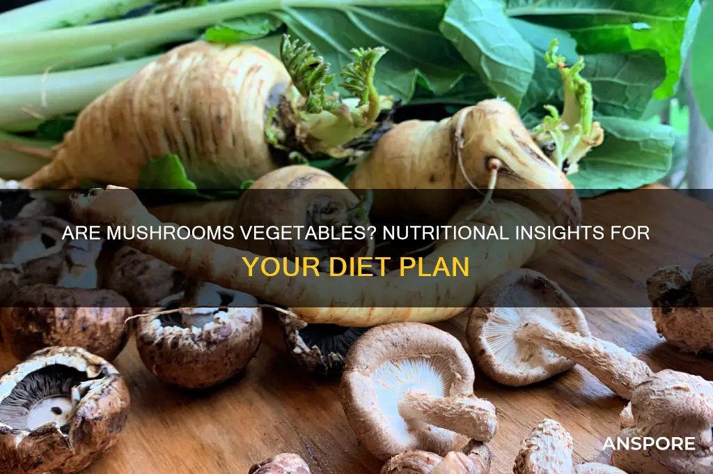 are mushroom considered vegetables for diet