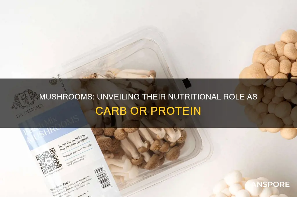 are mushrooms a carb or protein
