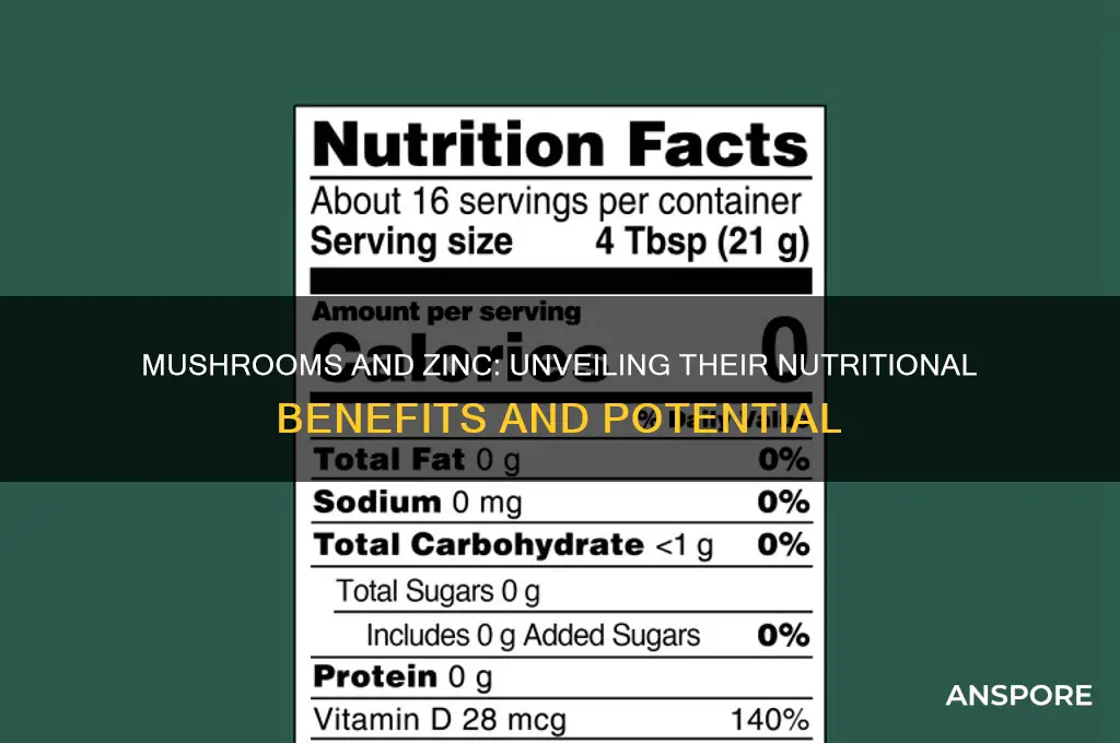 are mushrooms a good source of zinc