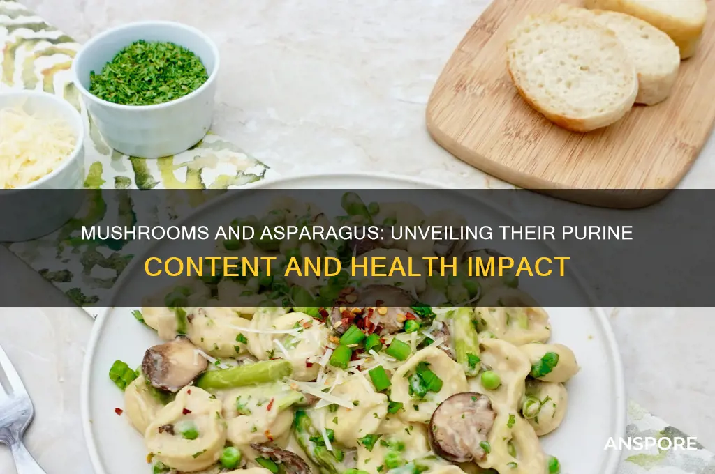 are mushrooms and asparagus high in purines