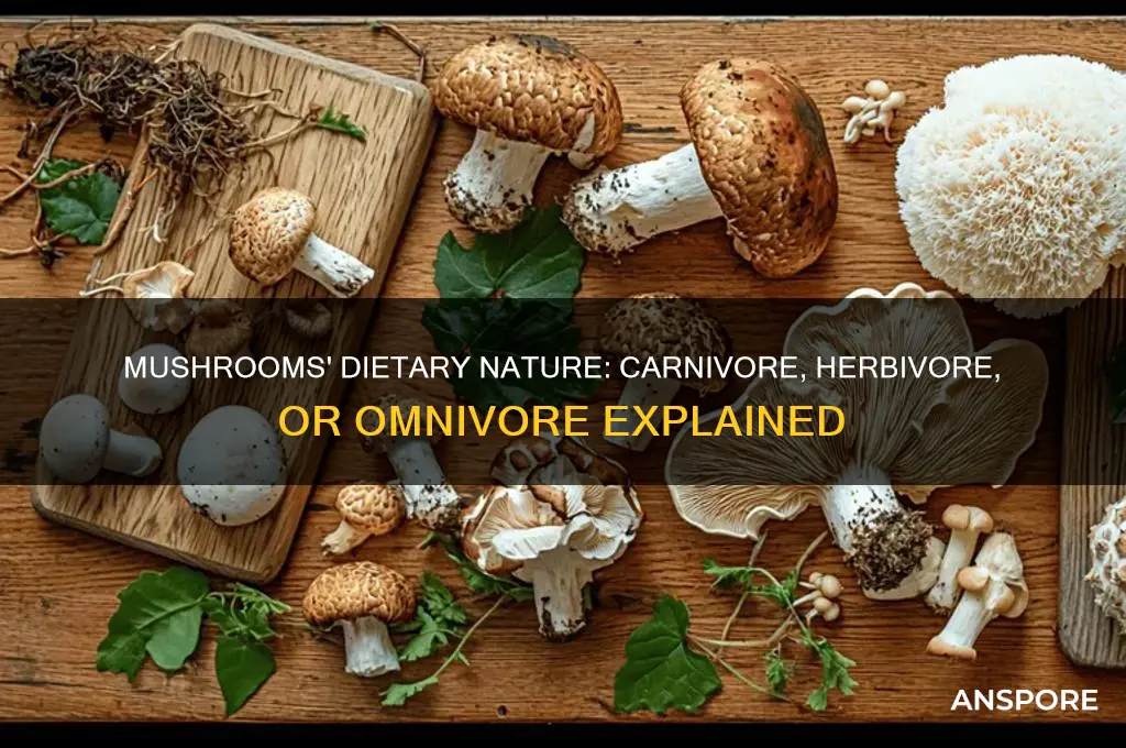 are mushrooms carnivores herbivores or omnivores