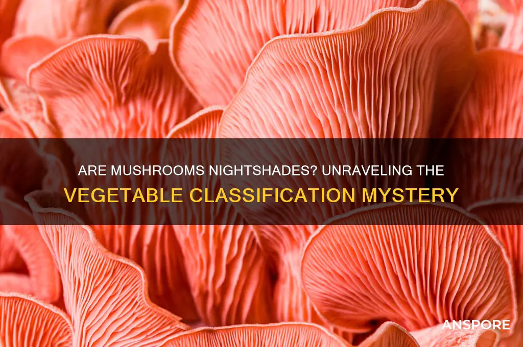 are mushrooms considered a nightshade vegetable