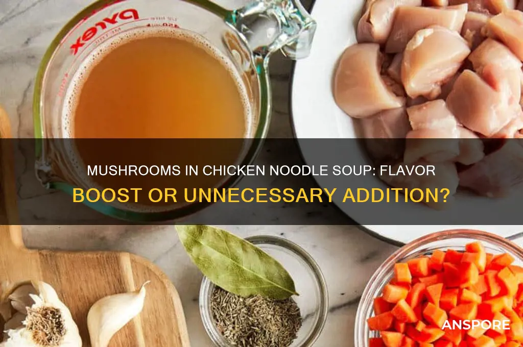 are mushrooms good in chicken noodle soup