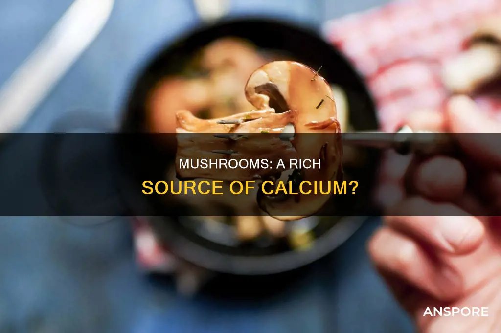 are mushrooms high in calcium
