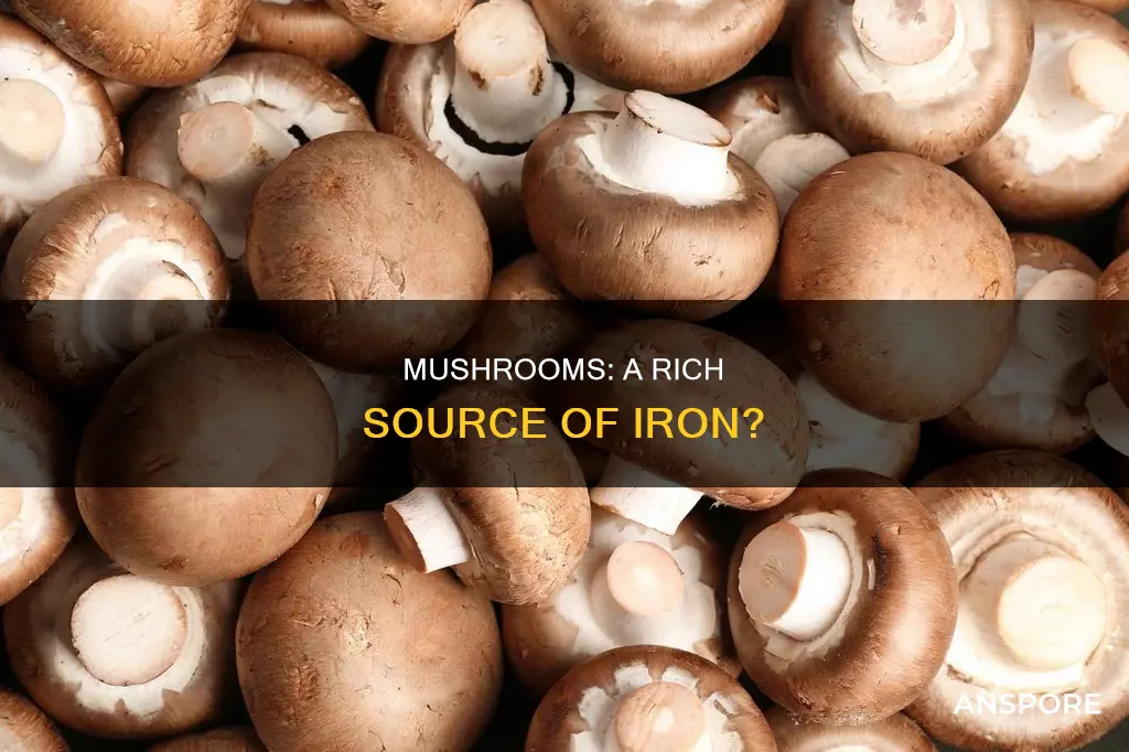 are mushrooms high in iron