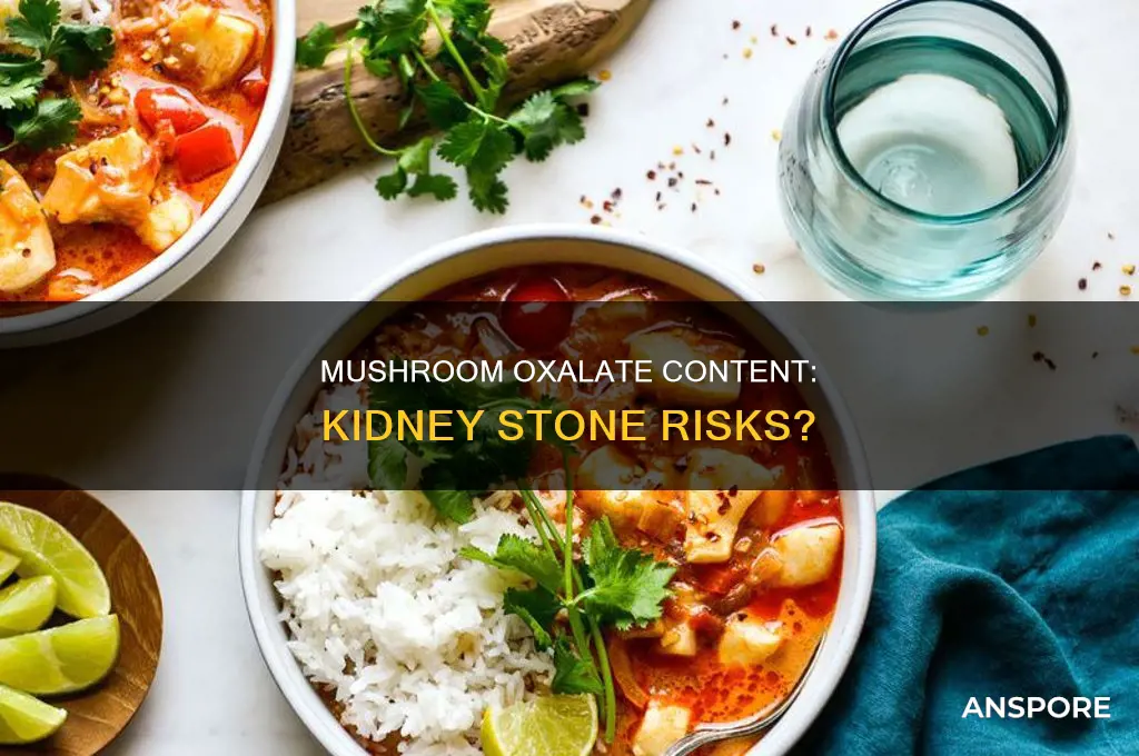 are mushrooms high in oxalates for kidney stones