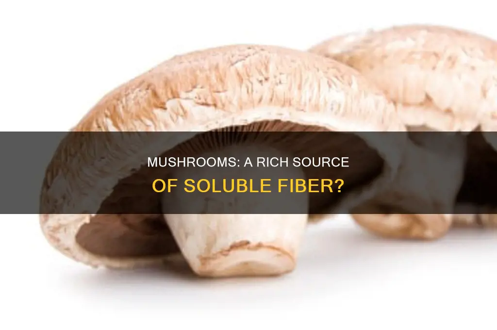 are mushrooms high in soluble fiber