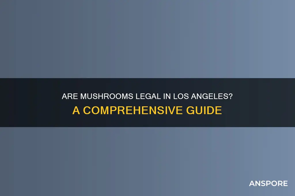 are mushrooms legal in los angeles