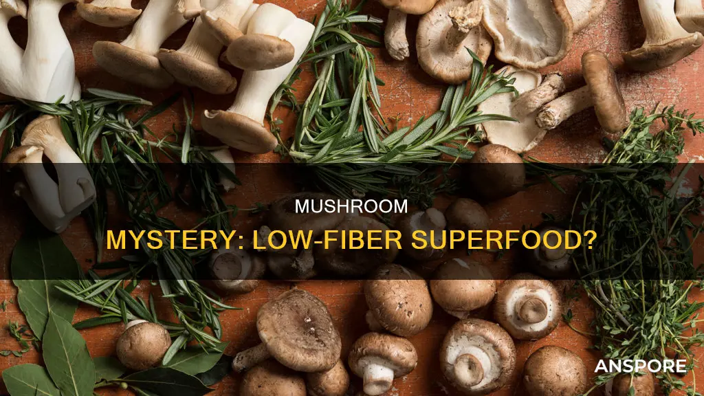 are mushrooms low fiber diet