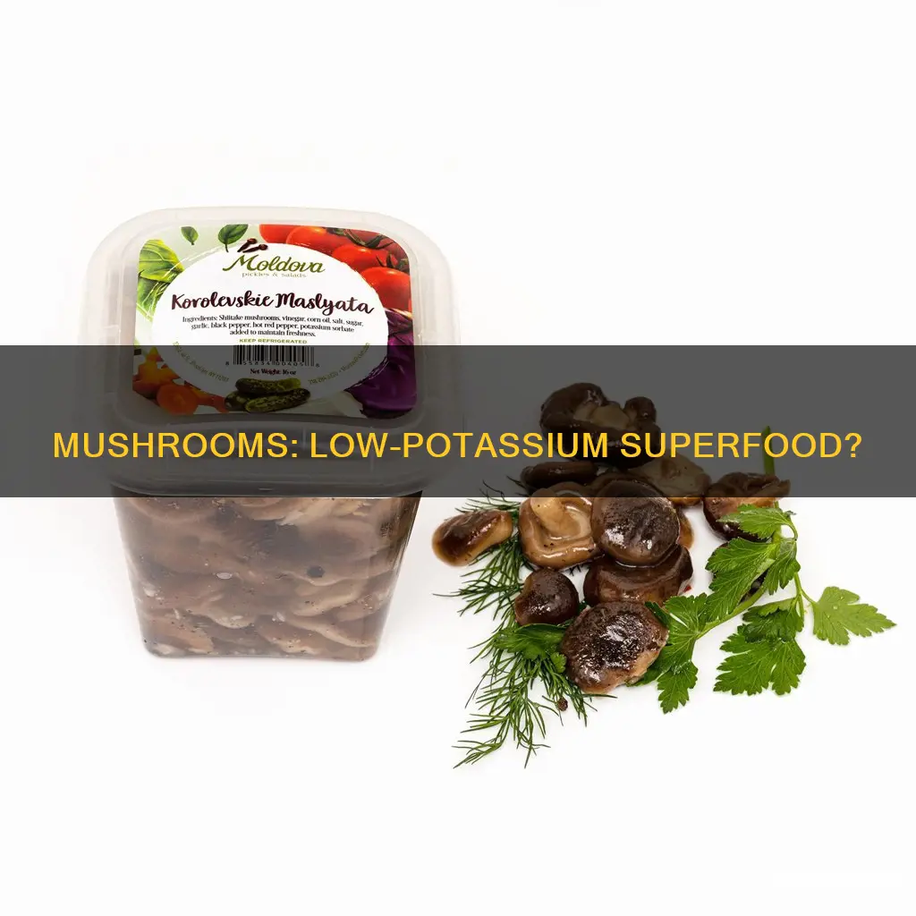 are mushrooms low in potassium