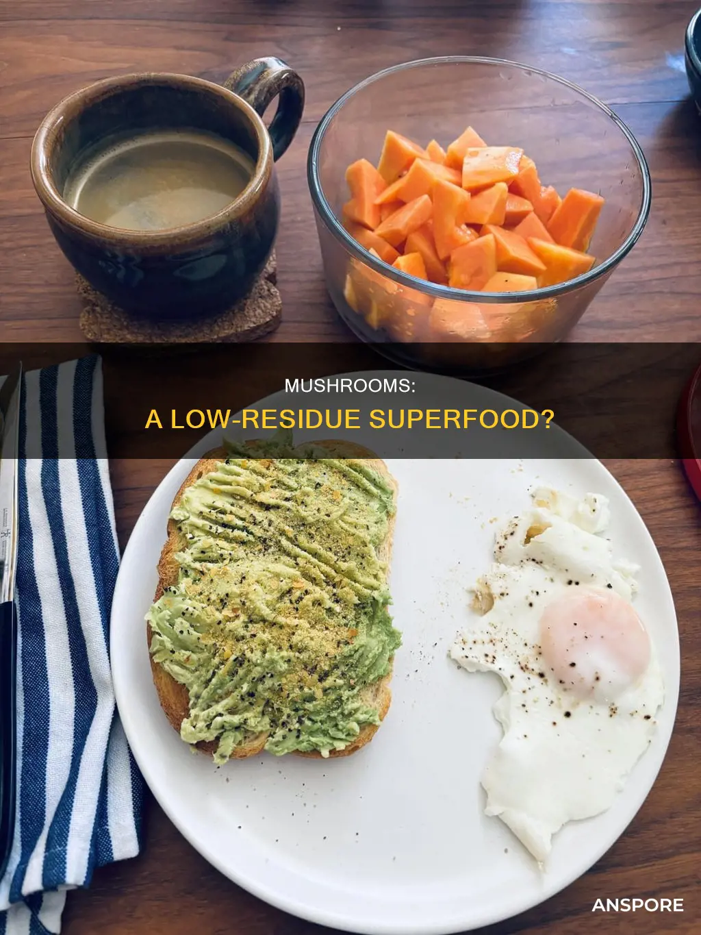 are mushrooms low residue diet