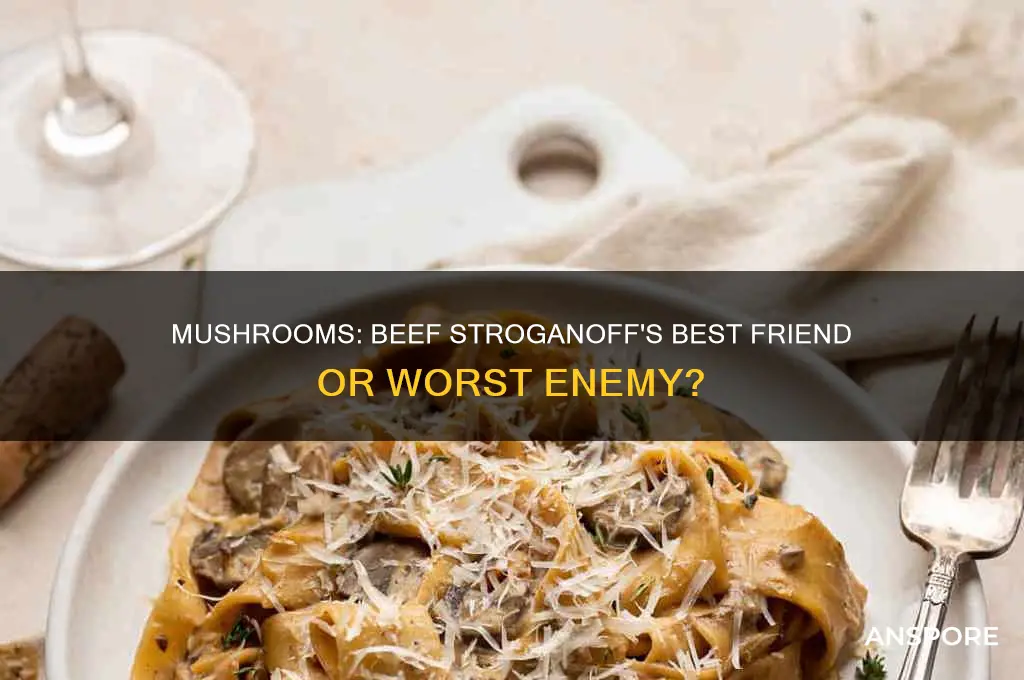 are mushrooms necessary for beef stroganoff