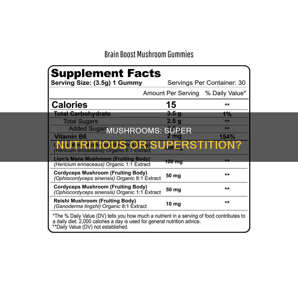 are mushrooms nutritious
