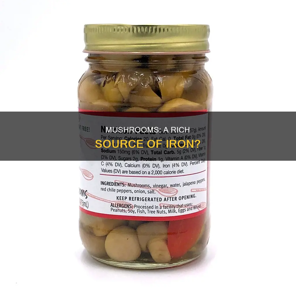 are mushrooms rich in iron