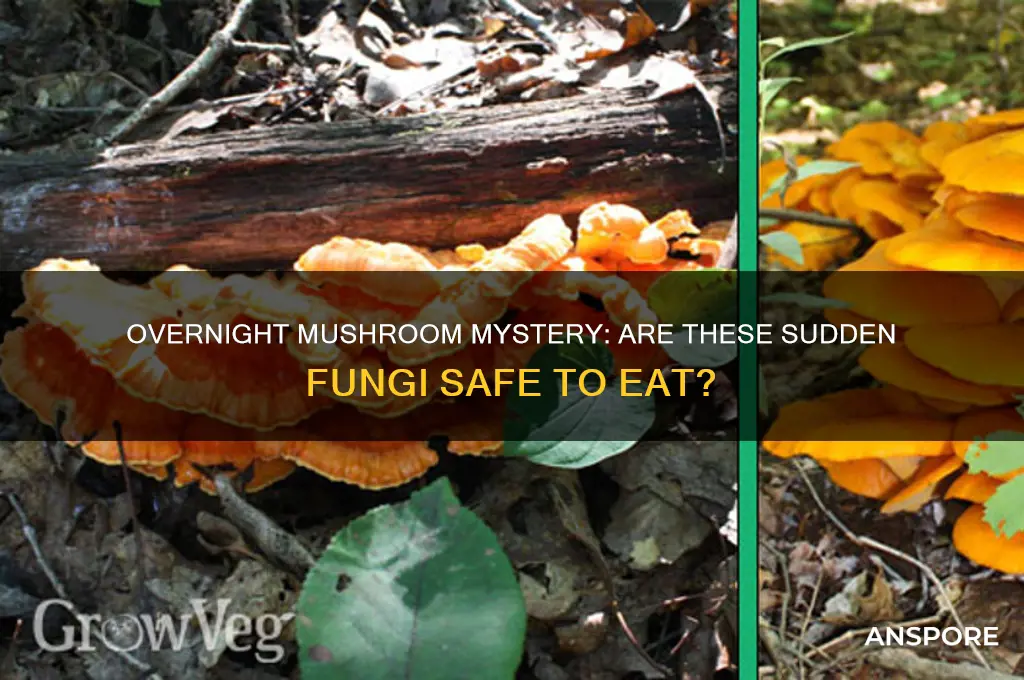 are mushrooms that pop up overnight edible