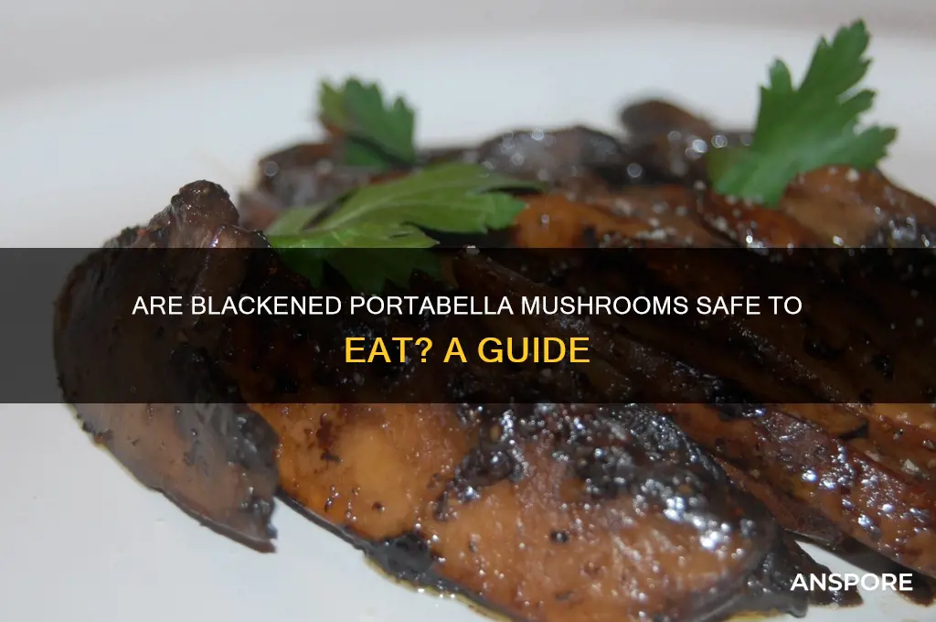 are portabella mushrooms good if black inside