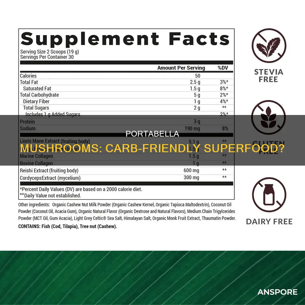 are portabella mushrooms low carb
