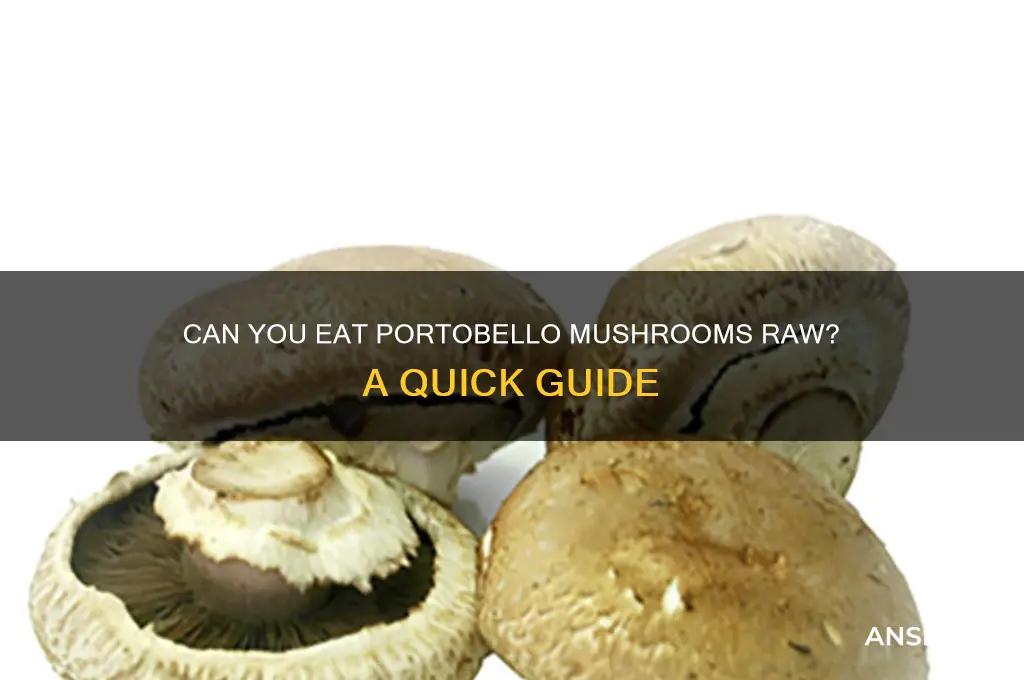 are portobello mushrooms edible raw