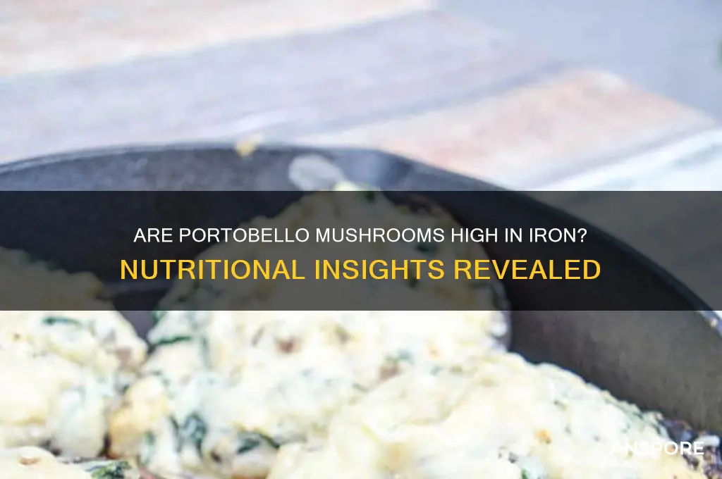are portobello mushrooms high in iron
