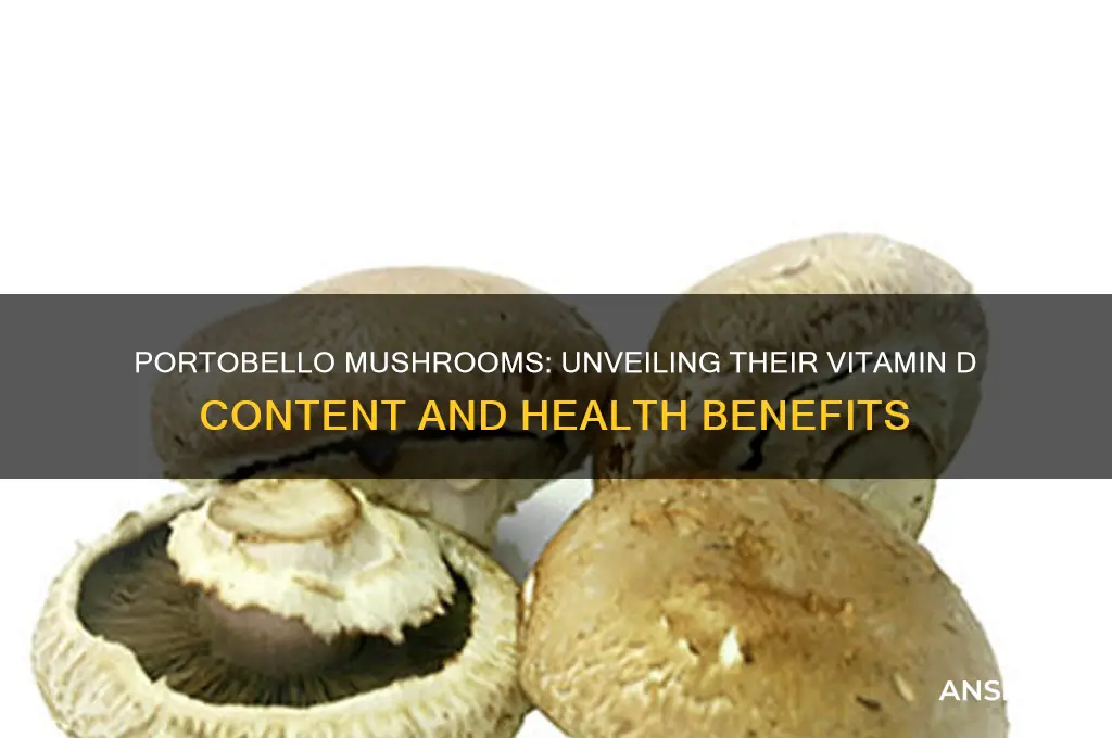 are portobello mushrooms high in vitamin d