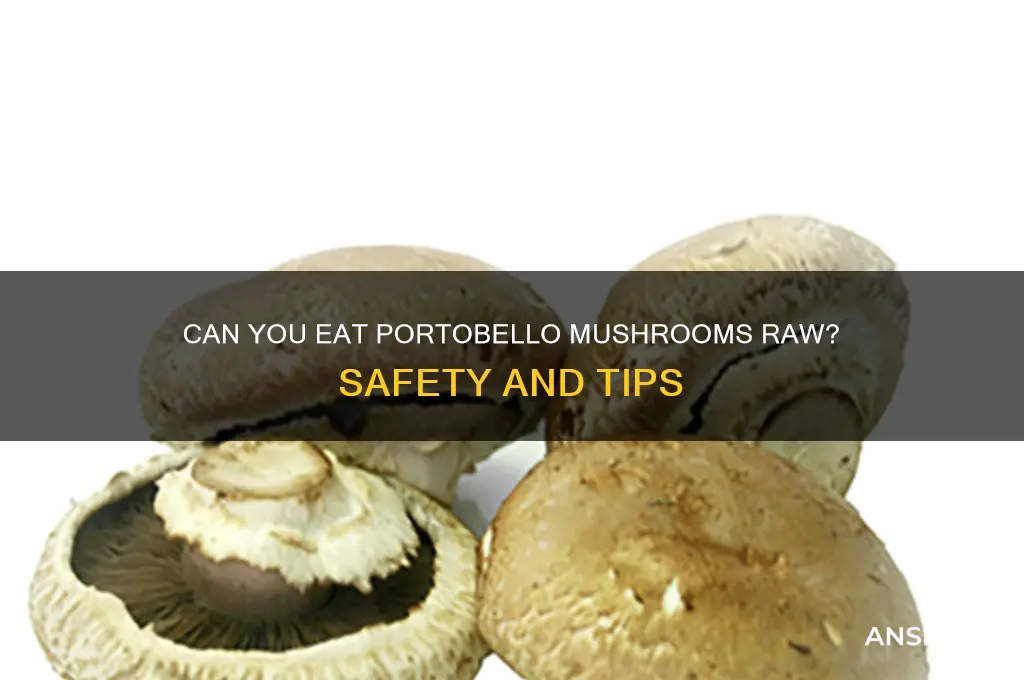 are portobello mushrooms ok to eat raw