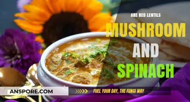 Healthy Superfood Trio: Spinach, Red Lentils, and Mushrooms