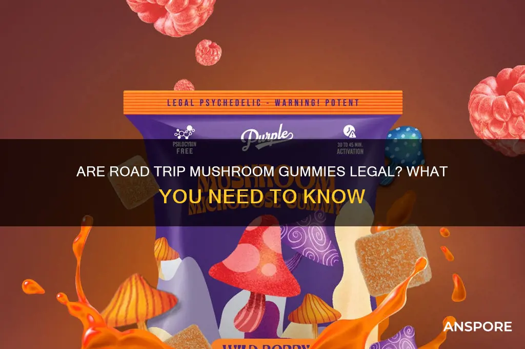 are road trip mushroom gummies legal