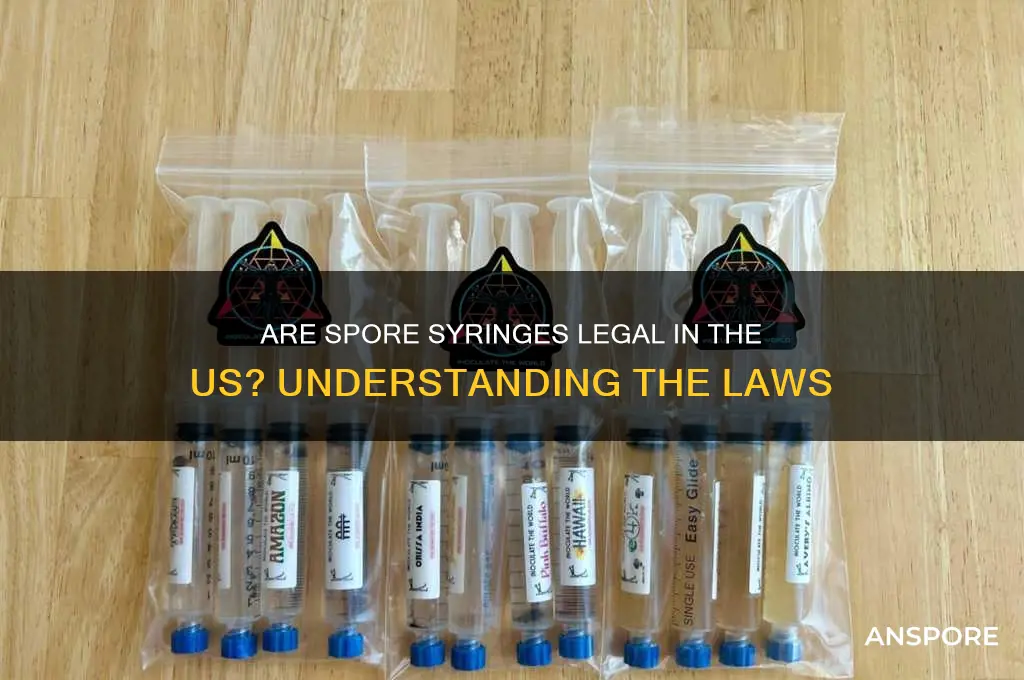 are spore syringes legal in us