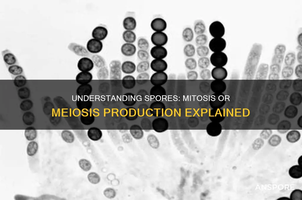 are spores produced by mitosis or meiosis