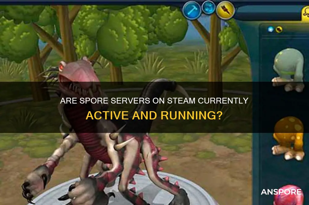 are the spore servers up for steam