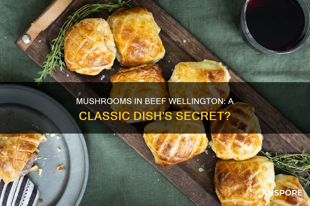 are there mushrooms in beef wellington
