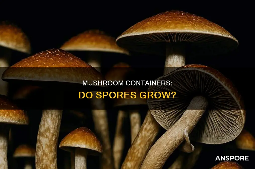 are there spores in my mushroom container