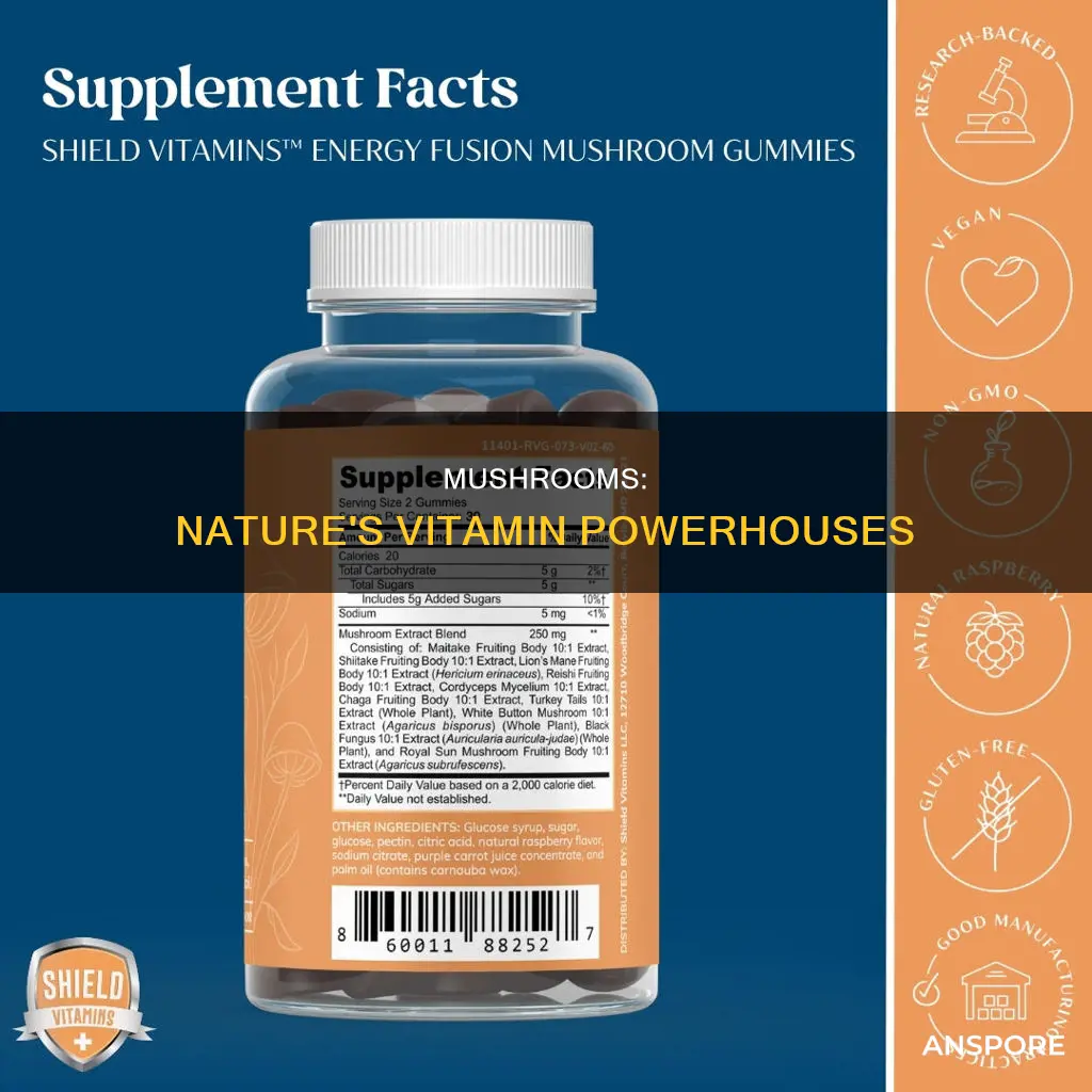 are there vitamins in mushrooms