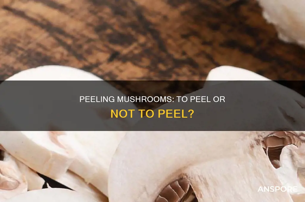 are you suppose to peel mushrooms