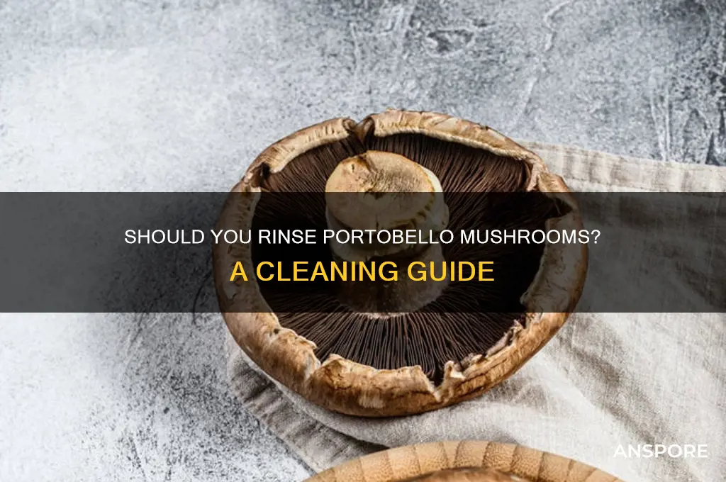 are you supposed to rinse off portobello mushrooms