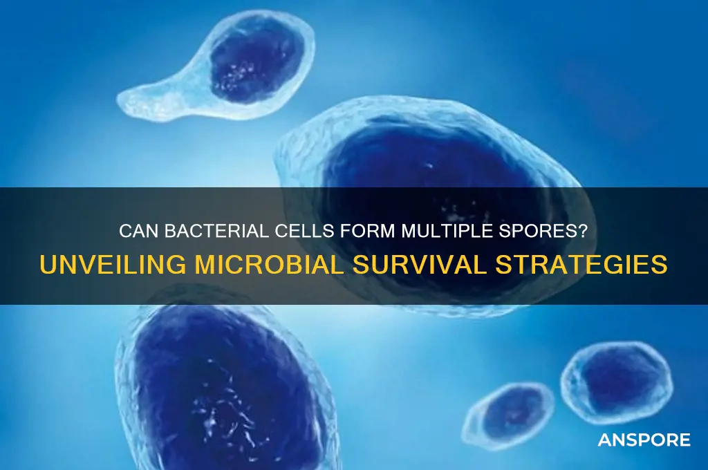 can a bacterial cell produce more than one spore