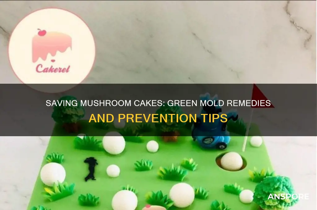can a mushroom cake be save with greenmold