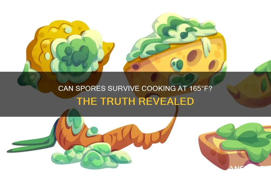 can a spore survive cooking temp of 165